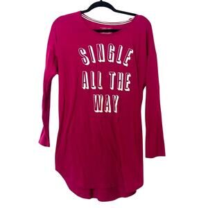 Victoria Secret Pink Single All Th Way Sleep Shirt Womens S Long Sleeve Pajamas